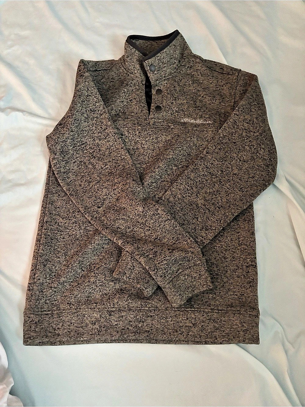 Eddie Bauer Men'Small Radiator Fleece Snap Mock Pullover Radiator Fleece Snap